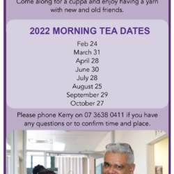 Client Support Group – 2022 Morning Tea Dates